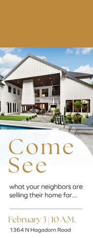 Come By VIP Open House Door Hanger