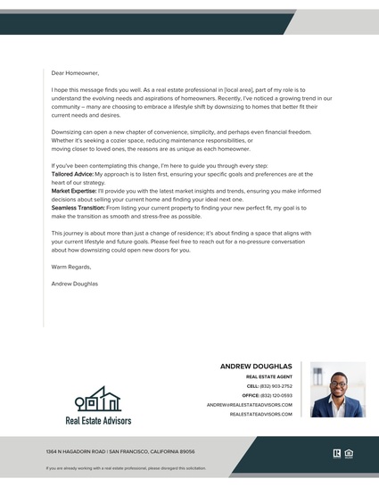 Considering Downsizing Letter