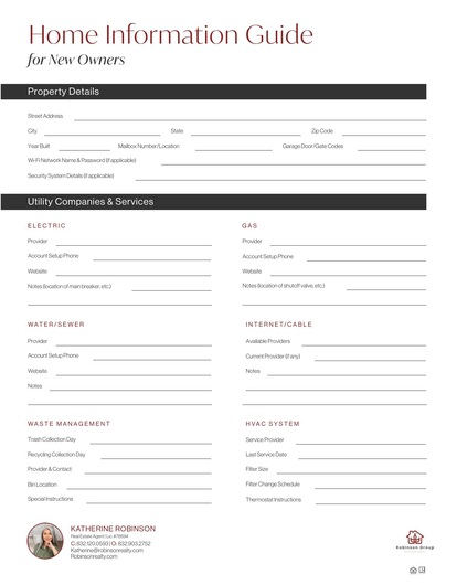 Guide for New Owners Flyer