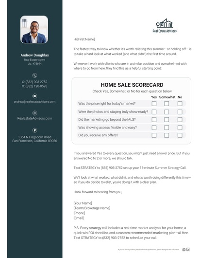 Expired Home Sale Scorecard