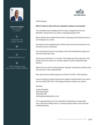 Silver Tsunami Success Story Letter